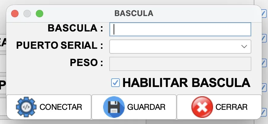 Captura de iSypos: Báscula