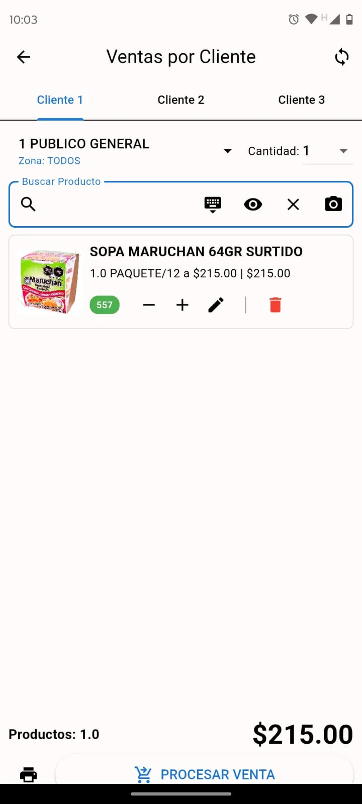 Venta desde la app móvil iSypos