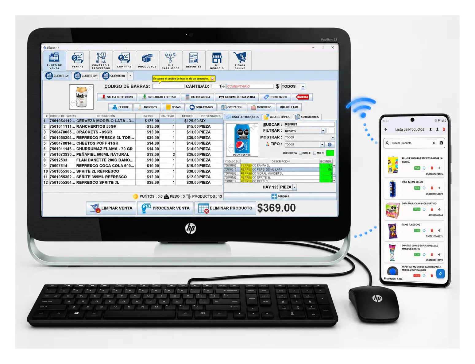 Pantalla del sistema iSypos